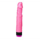 Розовый рельефный вибромассажер Adour Club - 22,5 см.