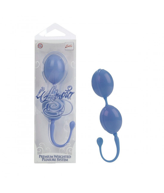 Голубые вагинальные шарики LAmour Premium Weighted Pleasure System