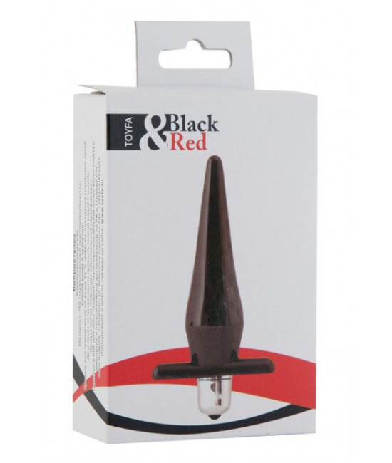 Черная водонепроницаемая вибровтулка Black Red - 12,7 см.