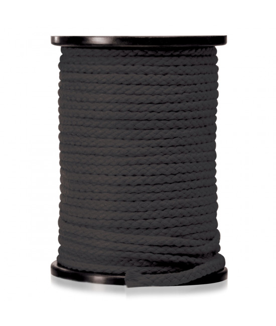 Черная веревка для связывания Bondage Rope - 60,9 м.