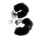Металлические наручники Furry Love Cuffs с черным мехом