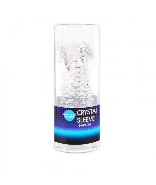 Закрытая прозрачная насадка на пенис Crystal Sleeve Faraon - 13,5 см.