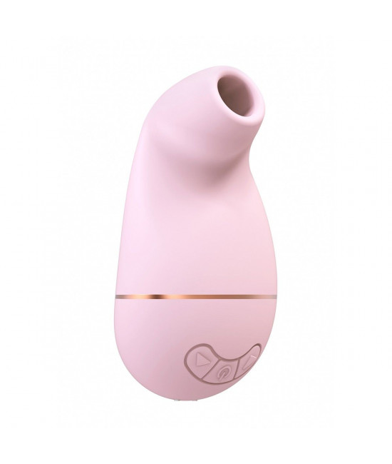 Розовый клиторальный вакуум-волновой массажер Irresistible Kissable