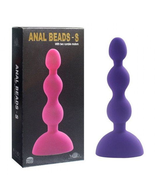Фиолетовый анальный вибростимулятор Anal Beads S - 14,5 см.