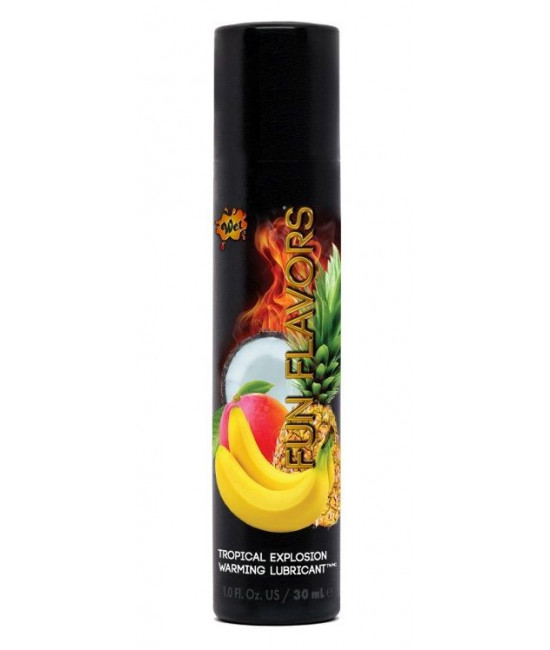 Разогревающий лубрикант Fun Flavors 4-in-1 Tropical Explosion с ароматом тропических фруктов - 30 мл.