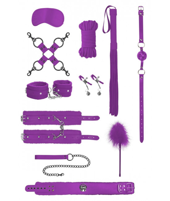 Фиолетовый игровой набор БДСМ Intermediate Bondage Kit