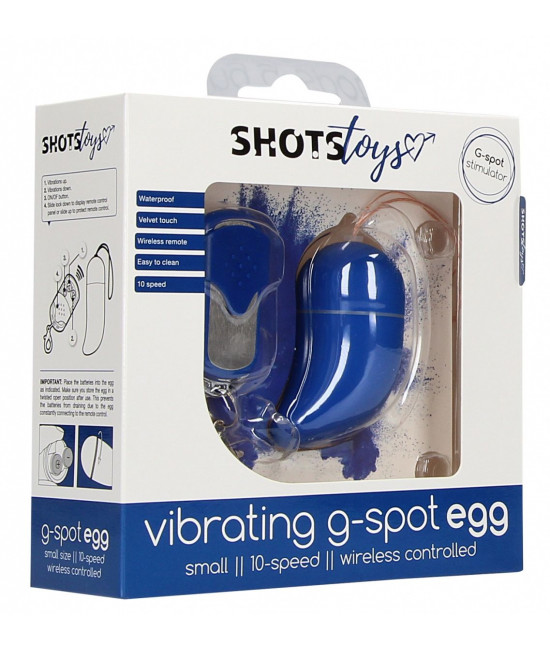 Синее виброяйцо Small Wireless Vibrating G-Spot Egg