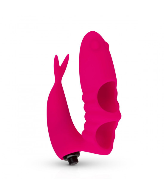 Ярко-розовая вибронасадка на палец Finger Vibrator