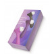 Фиолетовый клиторальный стимулятор Joy с функцией вибратора - 18,9 см.
