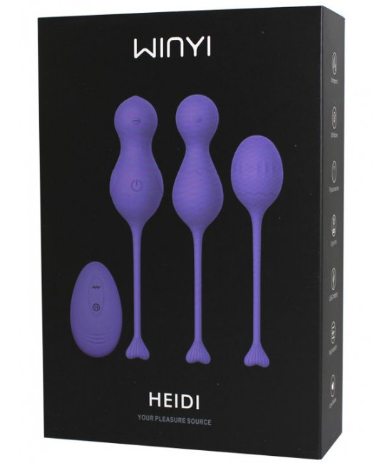 Сиреневый набор вагинальных шариков Heidi