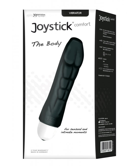Чёрный вибратор Joystick The Body Comfort - 17 см.