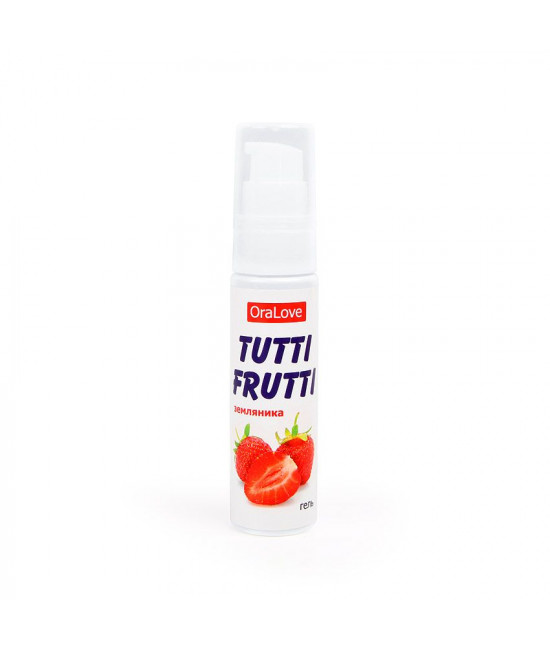 Гель-смазка Tutti-frutti с земляничным вкусом - 30 гр.