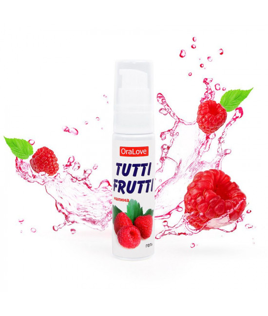 Гель-смазка Tutti-frutti с малиновым вкусом - 30 гр.