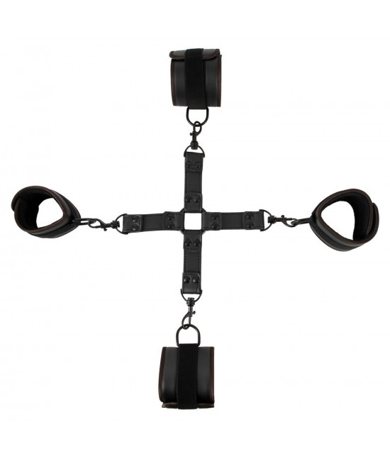 Черный набор крестовой фиксации Bondage Set