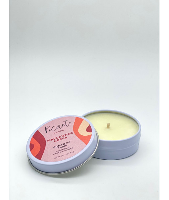 Массажная свеча Picanto Romantic Paris с ароматом ванили и сандала