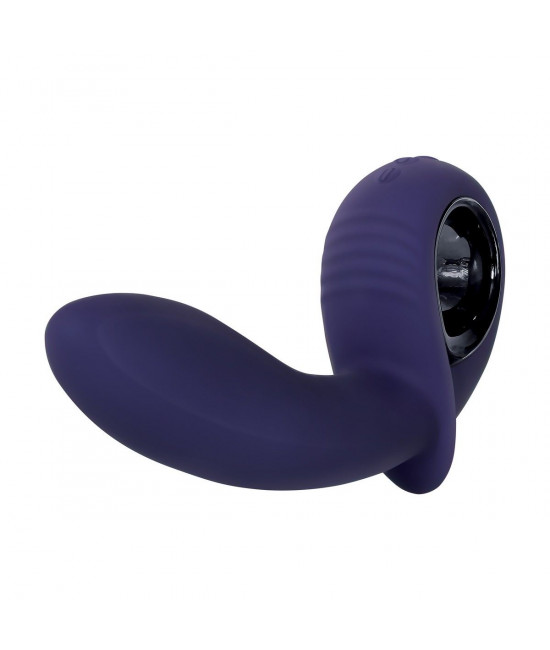 Фиолетовый вибростимулятор зоны G с функцией расширения Inflatable G - 16,5 см.