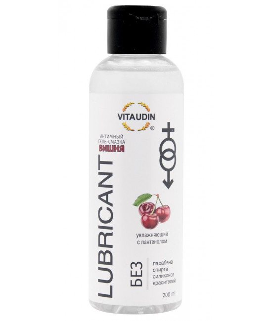 Интимный гель-смазка на водной основе VITA UDIN с ароматом вишни - 200 мл.