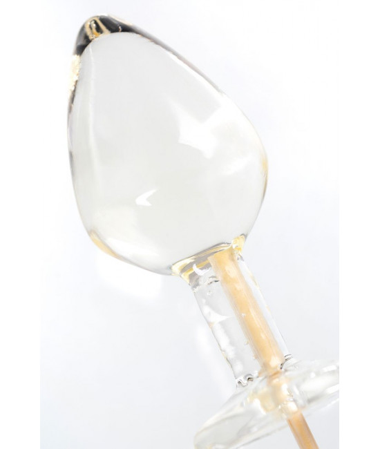 Прозрачный леденец в форме большой анальной пробки со вкусом пина колада