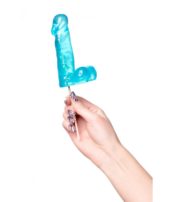 Голубой леденец в форме пениса со вкусом перечной мяты