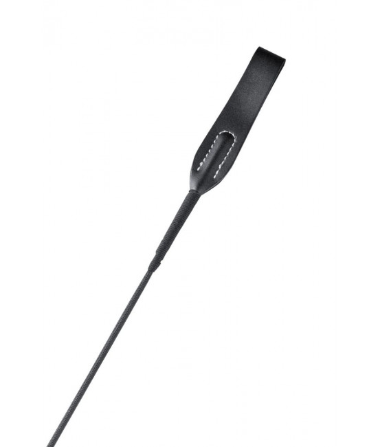 Черный гладкий стек с ручкой - 71 см.