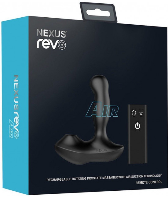 Черный вибратор-ротатор для стимуляции простаты Nexus Revo Air