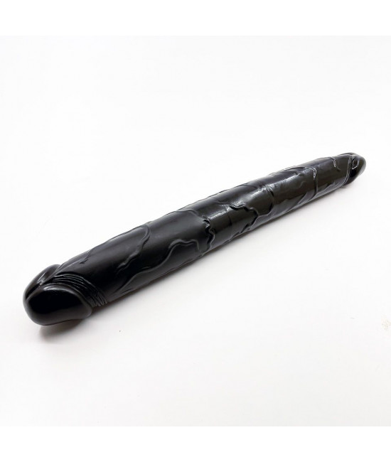 Черный двухсторонний фаллоимитатор Exxxtreme Double Head Dong - 41,3 см.