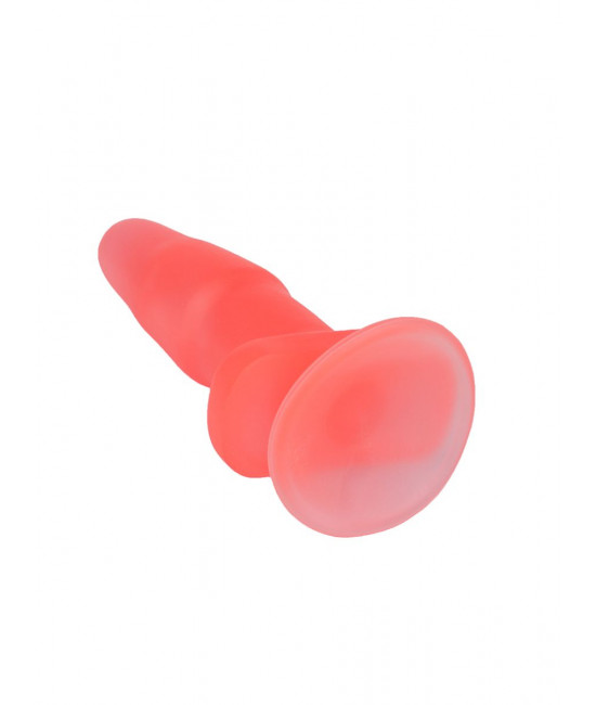 Розовый гелевый анальный стимулятор на присоске - 14 см.
