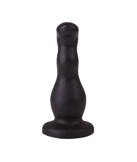 Чёрный анальный стимулятор для массажа простаты - 13,5 см.