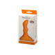 Оранжевый анальный стимулятор Small ripple plug flash - 10 см.
