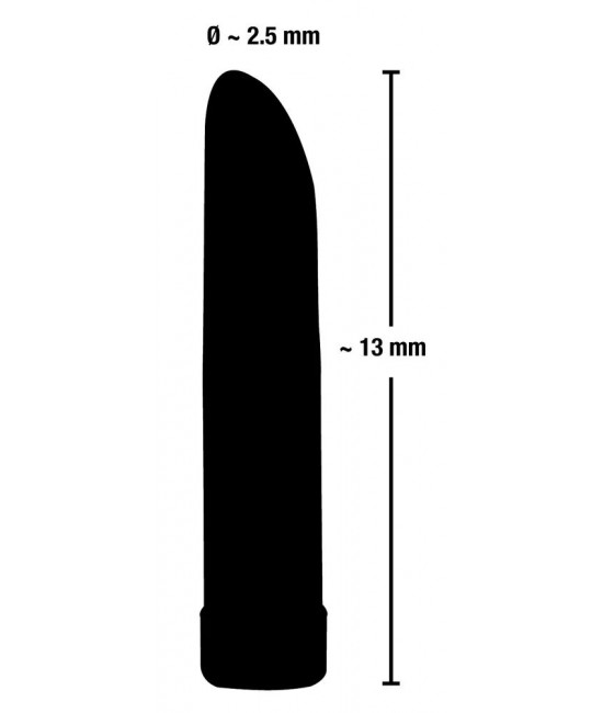 Черный вибратор Ladyfinger - 13 см.