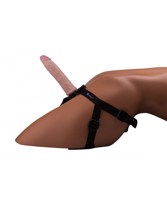 Женский страпон с вагинальной пробочкой - 17 см.