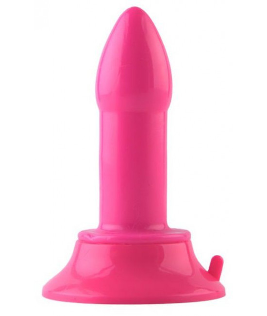 Розовая анальная втулка с широким основанием POPO Pleasure - 11,9 см.