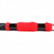 Черная плеть с красной меховой рукоятью - 44 см.