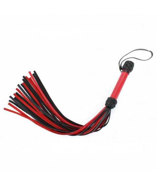 Красно-черная плеть с плетением  турецкие головы  - 60 см.