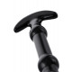 Элегантный чёрный анальный стимулятор с шариками на стволе - 19 см.