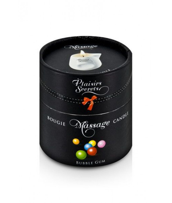 Массажная свеча с ароматом бубль-гума Bougie de Massage Gourmande Bubble Gum - 80 мл.