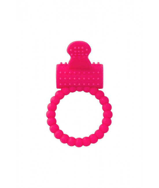 Розовое силиконовое виброкольцо A-toys