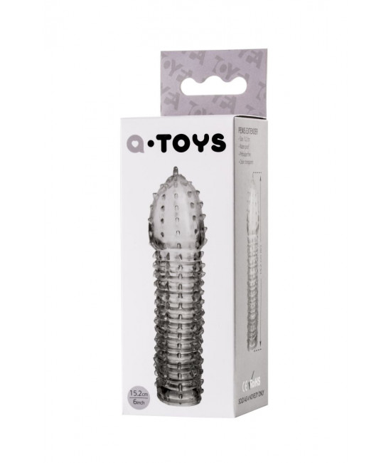 Прозрачная закрытая насадка на пенис TOYFA A-Toys - 15,2 см.
