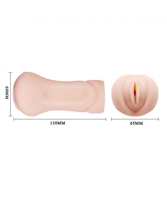 Телесный мастурбатор-вагина с эффектом смазки