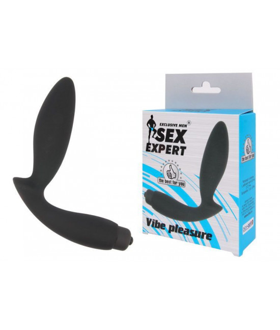 Чёрный вибростимулятор простаты Sex Expert Vibe Pleasure